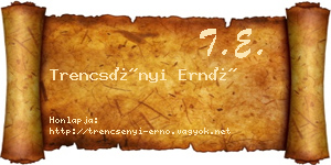 Trencsényi Ernő névjegykártya